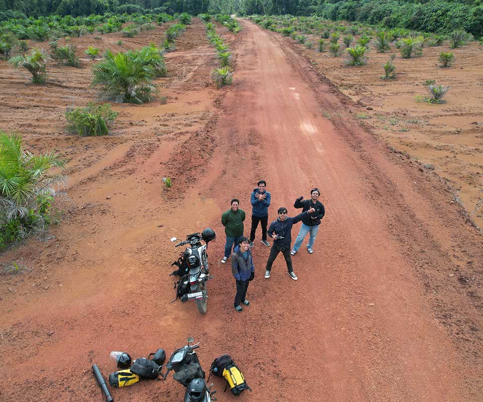 Field team during spatial data collection
